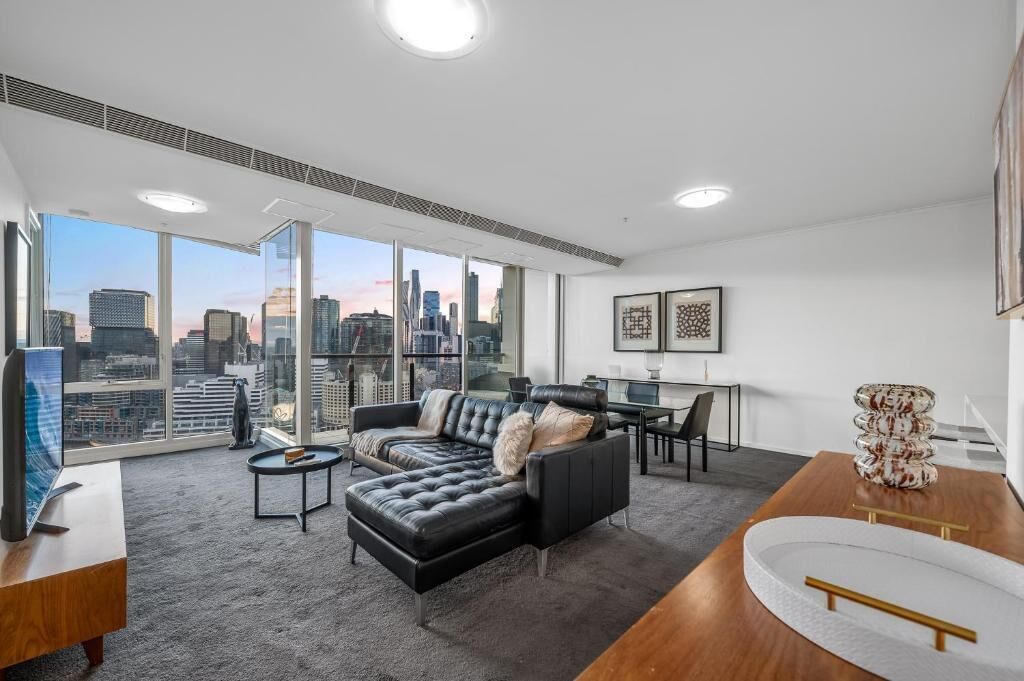 Deluxe Apartment, Balcony, River View | Living area