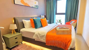 Luxury Triple Room, Balcony, City View | Desk, laptop workspace, free WiFi