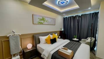 Luxury Triple Room, Balcony, City View | Desk, laptop workspace, free WiFi