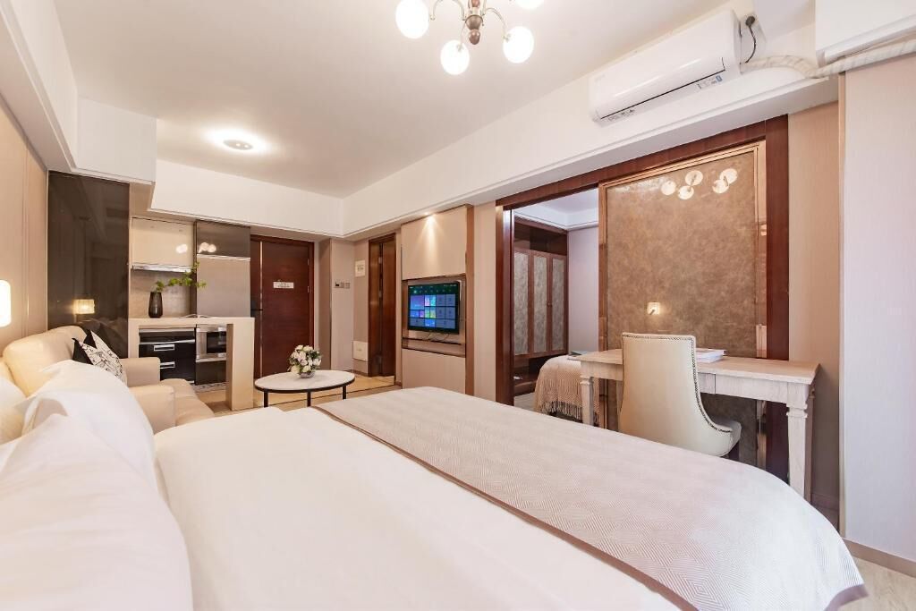 Kamar Twin Eksekutif, 2 Tempat Tidur Queen, balkon, pemandangan kota | Tirai kedap cahaya, kedap suara, setrika/meja setrika, dan Wi-Fi gratis