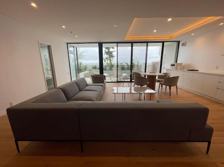 Luxury Suite, Private Pool, Sea View | Living area. The Selora Miura