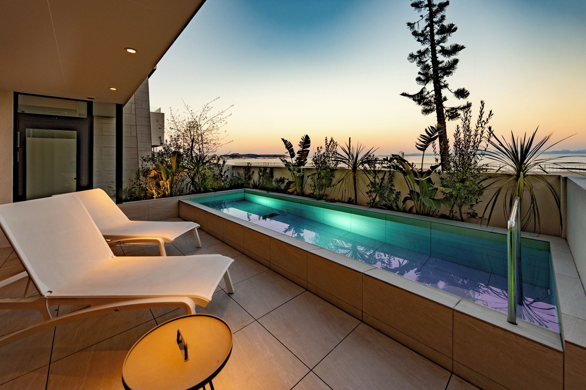 Luxury Suite, Private Pool, Sea View | Terrace/patio