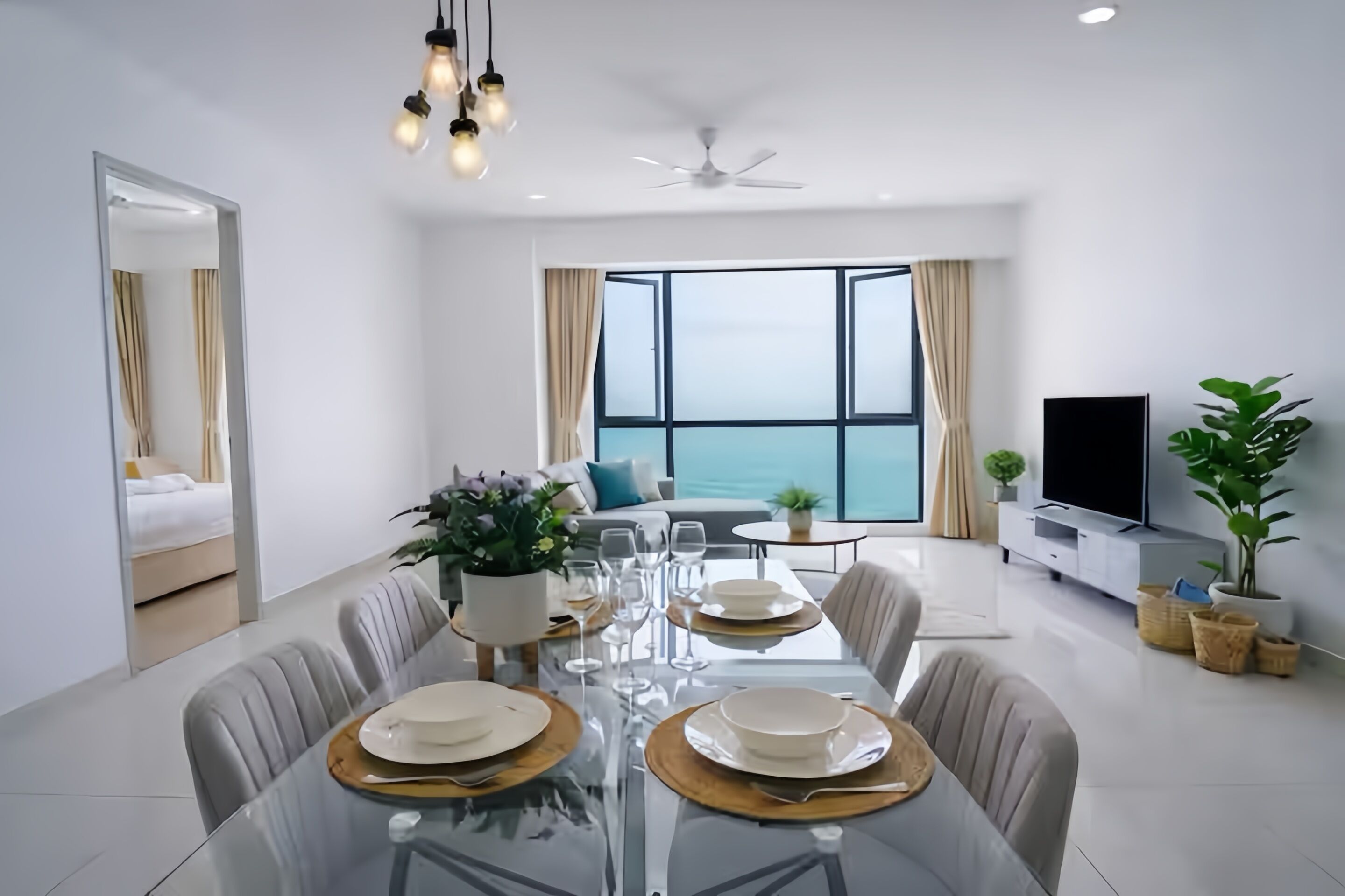 Apartamento Deluxe, vistas a la ciudad | Servicio de comidas en la habitación