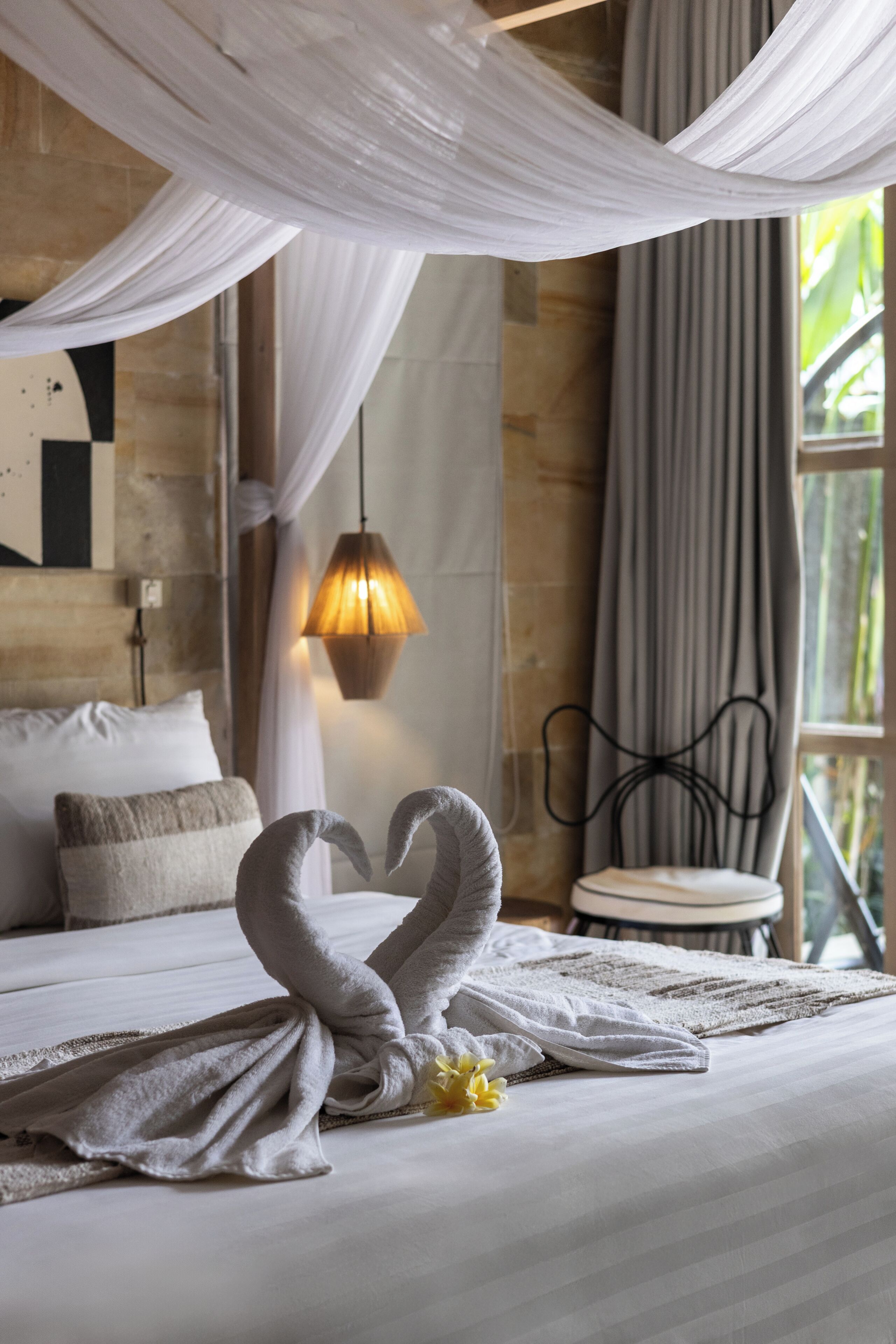 Superior Villa, Pool View | Egyptian cotton sheets, premium bedding, in-room safe