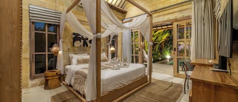 Vila superior, vista para a piscina | Roupas de cama de algodão egípcio, roupas de cama premium