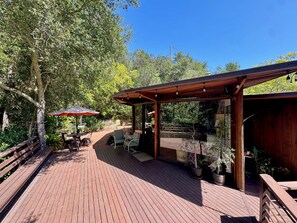 Terrace/patio - Nature-Immersed Two Bedroom Home Overlooking Mission Canyon (Santa Barbara)