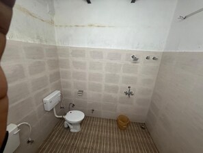 Bathtub, towels, soap, toilet paper - Shri old kashi heritage inn (Varanasi)