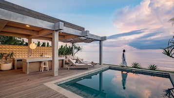 Villa Deluxe, 2 chambres, patio, vue mer | Vue de la chambre
