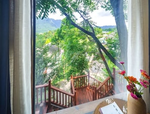 Superior Double Room, 1 Double Bed, Terrace, Valley View | View from room - Zhangjiajie Ldyllic PondsideTimber Lodge (Zhangjiajie)