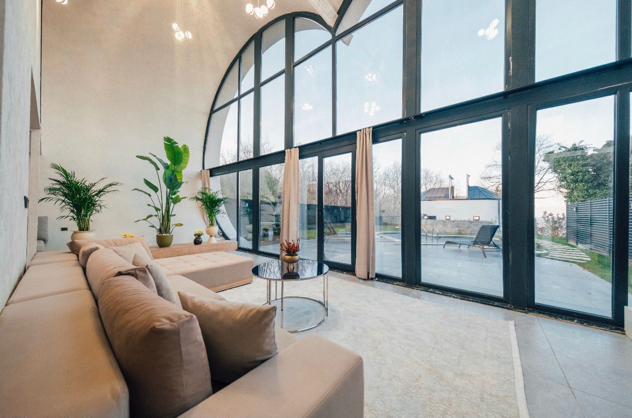 Luxe suite, uitzicht op bergen | Woonruimte