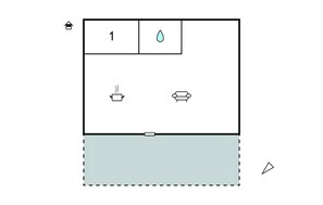 Floor plan - Lovely apartment in Lumbarda with house sea view (Lumbarda)