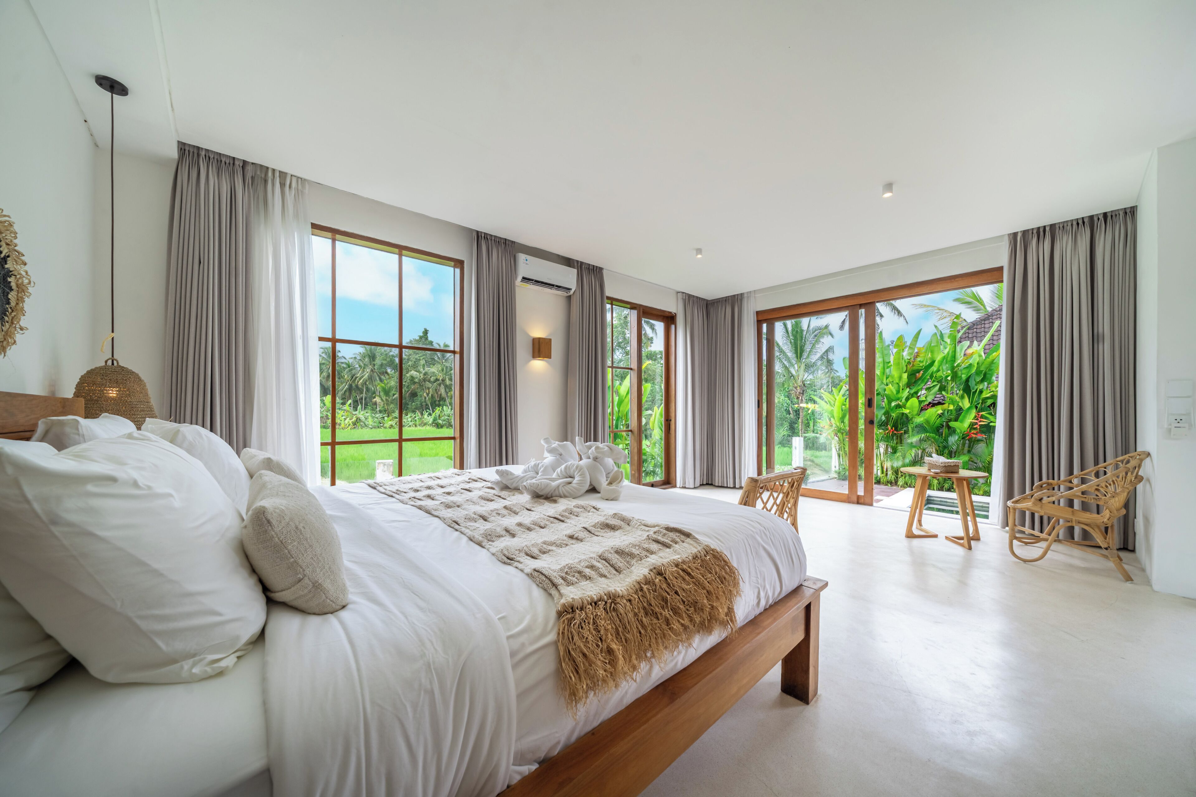 Exclusive Villa, Pool View | Cadar kapas Mesir, peralatan tempat tidur premium 