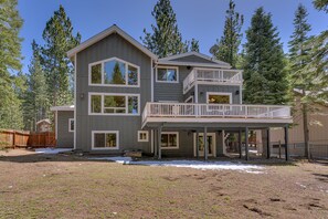 - Modern Tahoe home with expansive outdoor decks
- Large windows bring in natural light and forest views
- Spacious backyard surrounded by towering pines - Game Room | Fireplace | Views | Close to Beaches & Casinos: Cherry Pines (South Lake Tahoe)