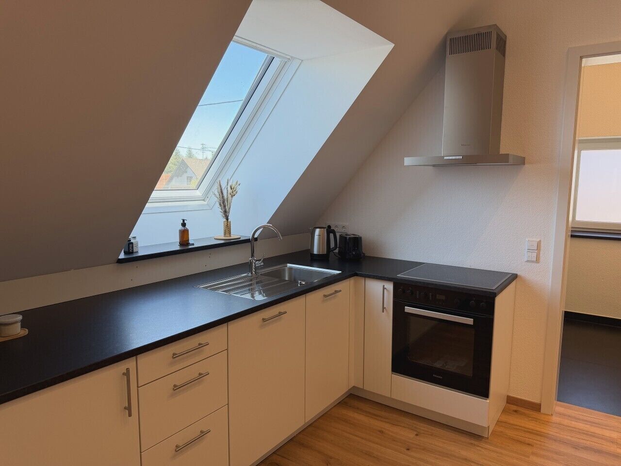 Kühlschrank, Mikrowelle, Herdplatte, Geschirrspüler