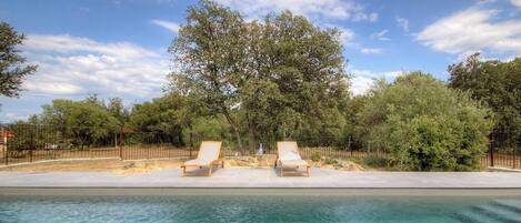 A heated pool