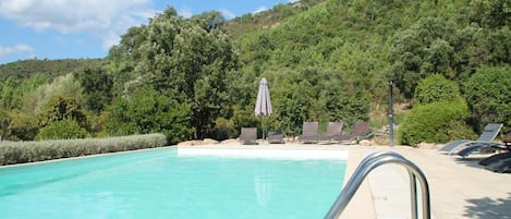 A heated pool