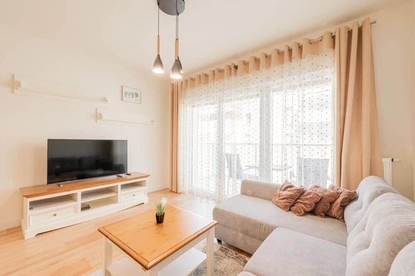 Modern TV in the apartment.