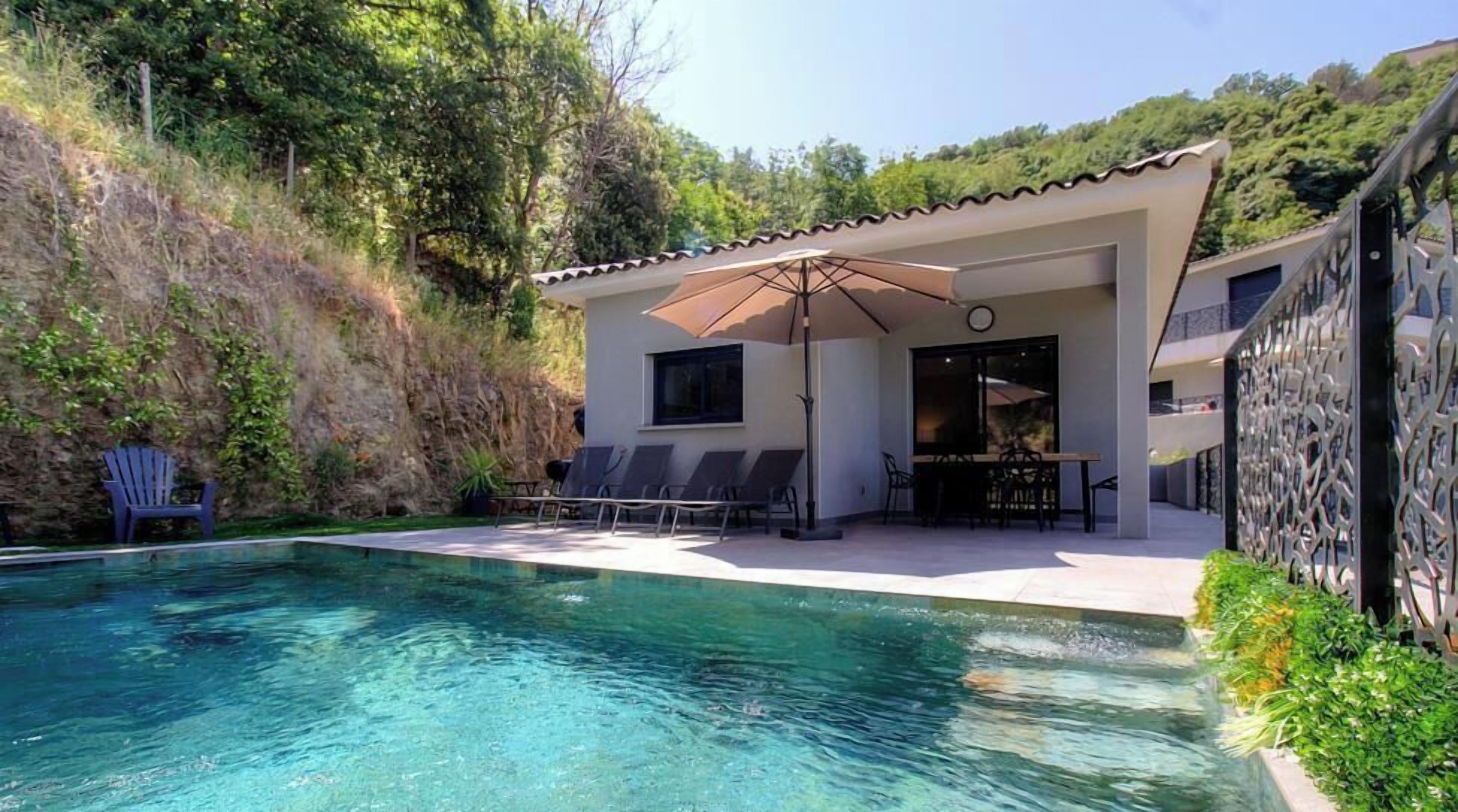 A heated pool