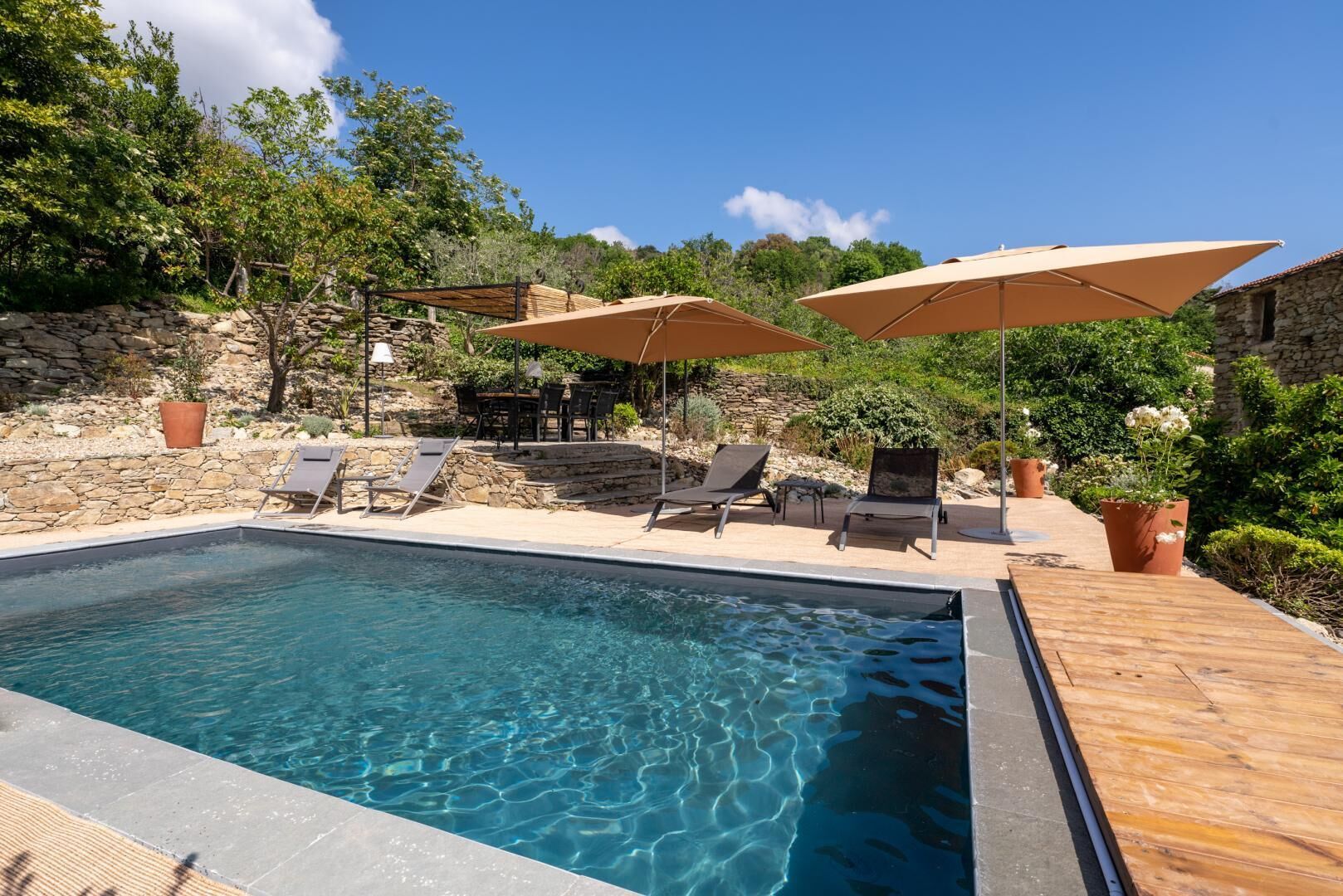 A heated pool