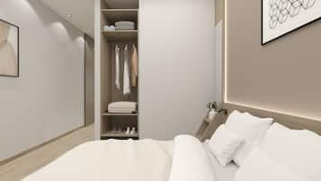 Familien-Studiosuite, Poolblick | Zimmersafe, schallisolierte Zimmer, kostenloses WLAN