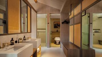 Luxury Villa, 2 Bedrooms, Non Smoking, Pool View | Bathroom | Separate tub and shower, free toiletries, hair dryer, bathrobes
