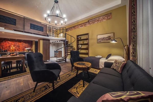 Comfort appartement, uitzicht op binnenplaats | Woonruimte