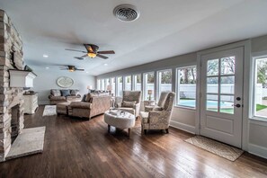 House, Multiple Beds, Pool Access, Ocean View (4237 Ocean) | Living area - Coastal Oasis - Beautiful Ocean Views Awaits (Corpus Christi)