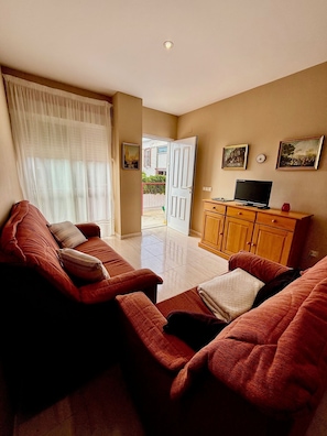 Apartamento, 2 quartos, para fumantes, sacada | Sala de estar