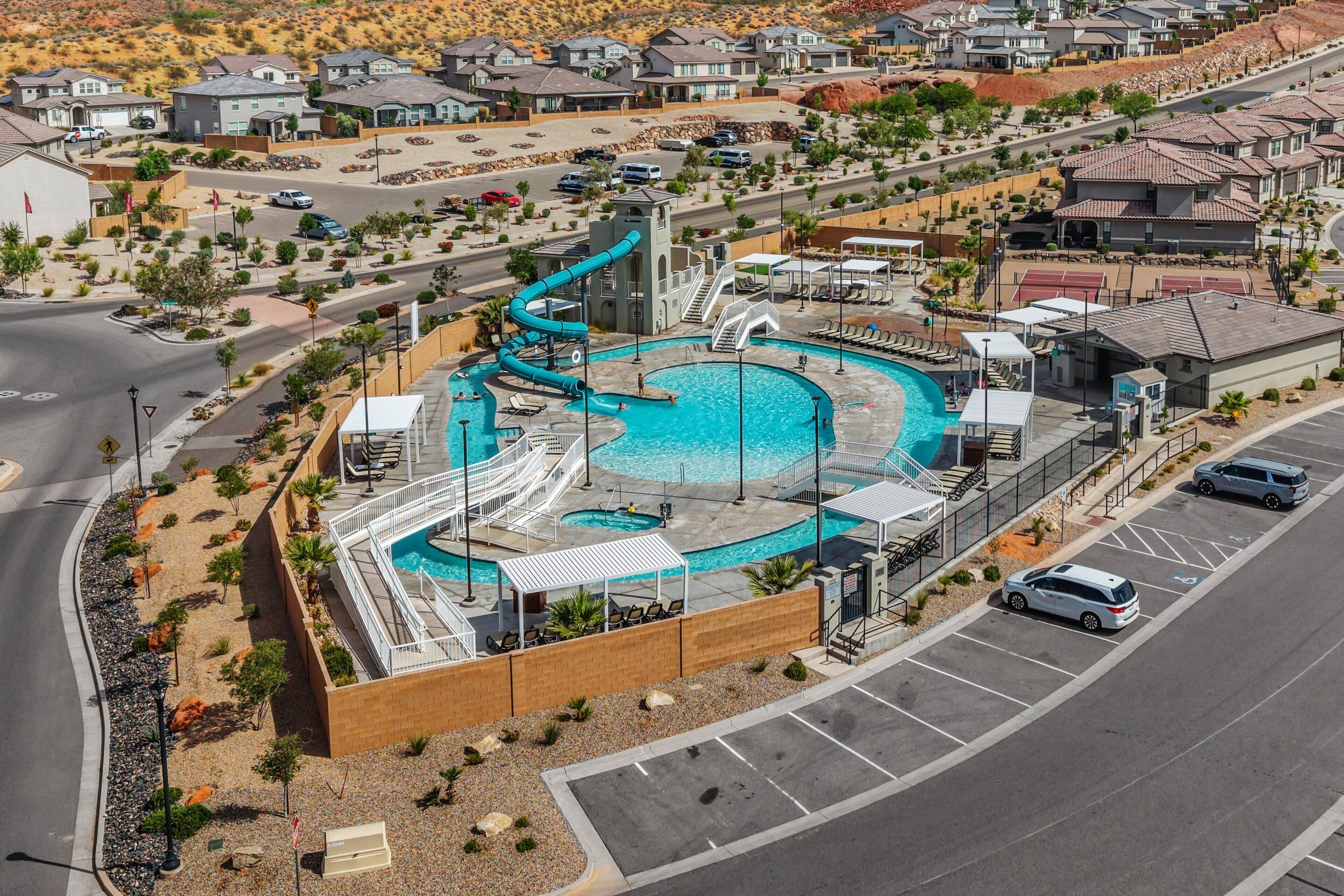 A heated pool