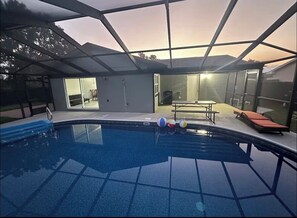 Pool - Beautiful home with Screened-In-Optional Heated Pool+Fence+Arcade + Karaoke+BBQ (Ocala)