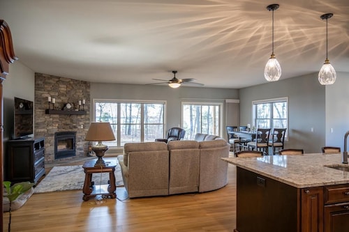 Beautiful lakefront house on Petenwell Lake
162 feet of lake frontage and dock.