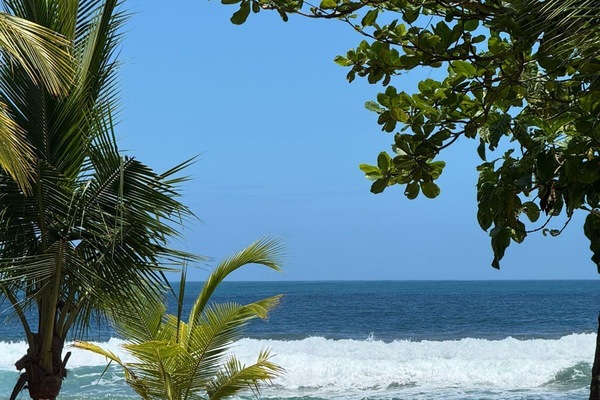 On the beach, white sand