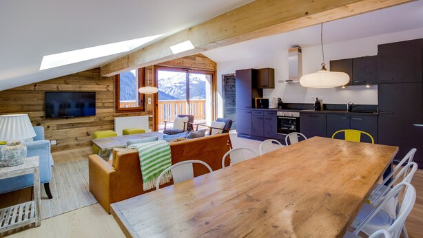 Unclassified image, 1 of 24, button - Loges Blanches LBB403 CHARMING & FAMILY 10 Pers. (Châtel)