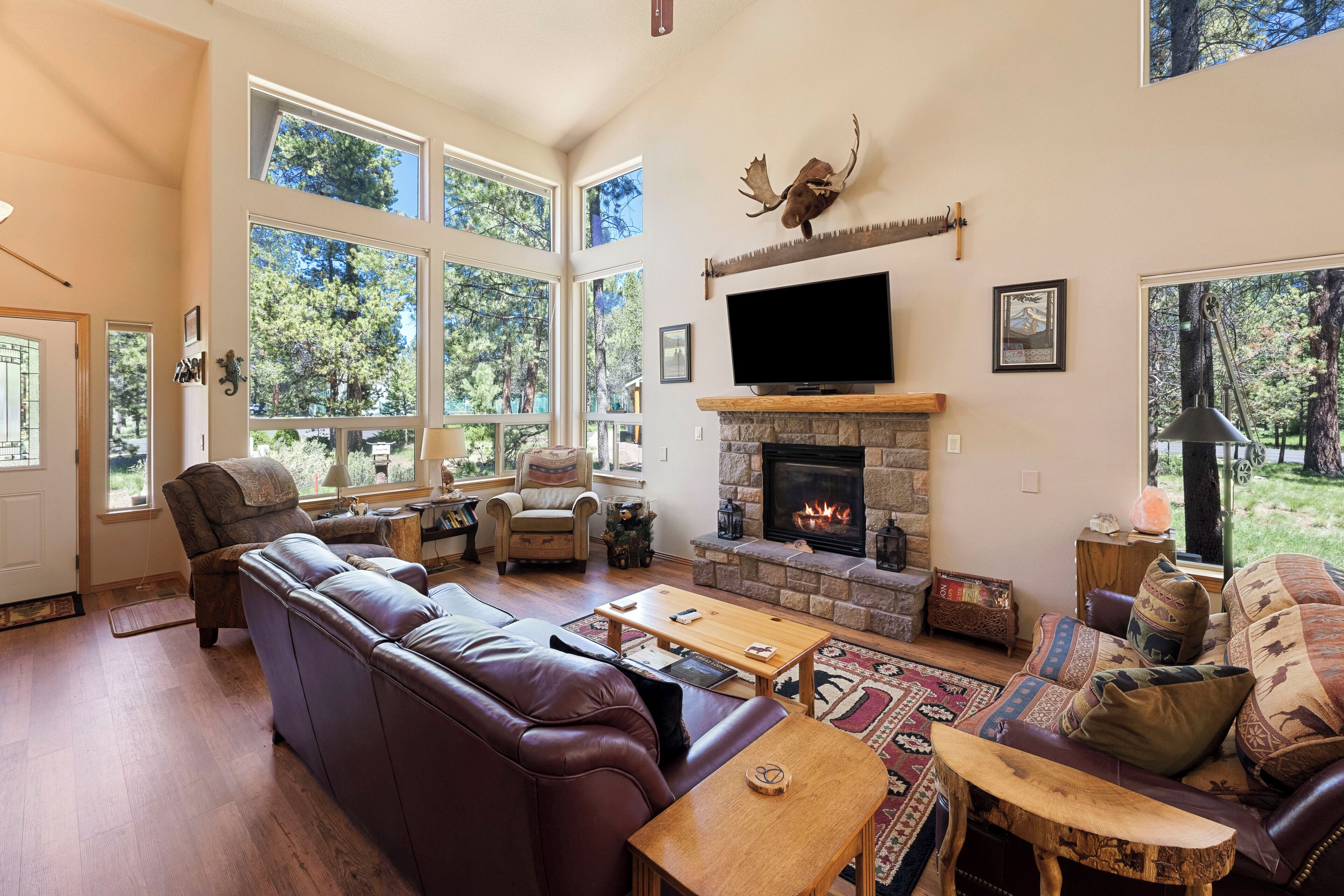 Smart TV, fireplace