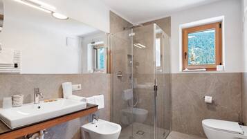 Dusche, Haartrockner, Handtücher
