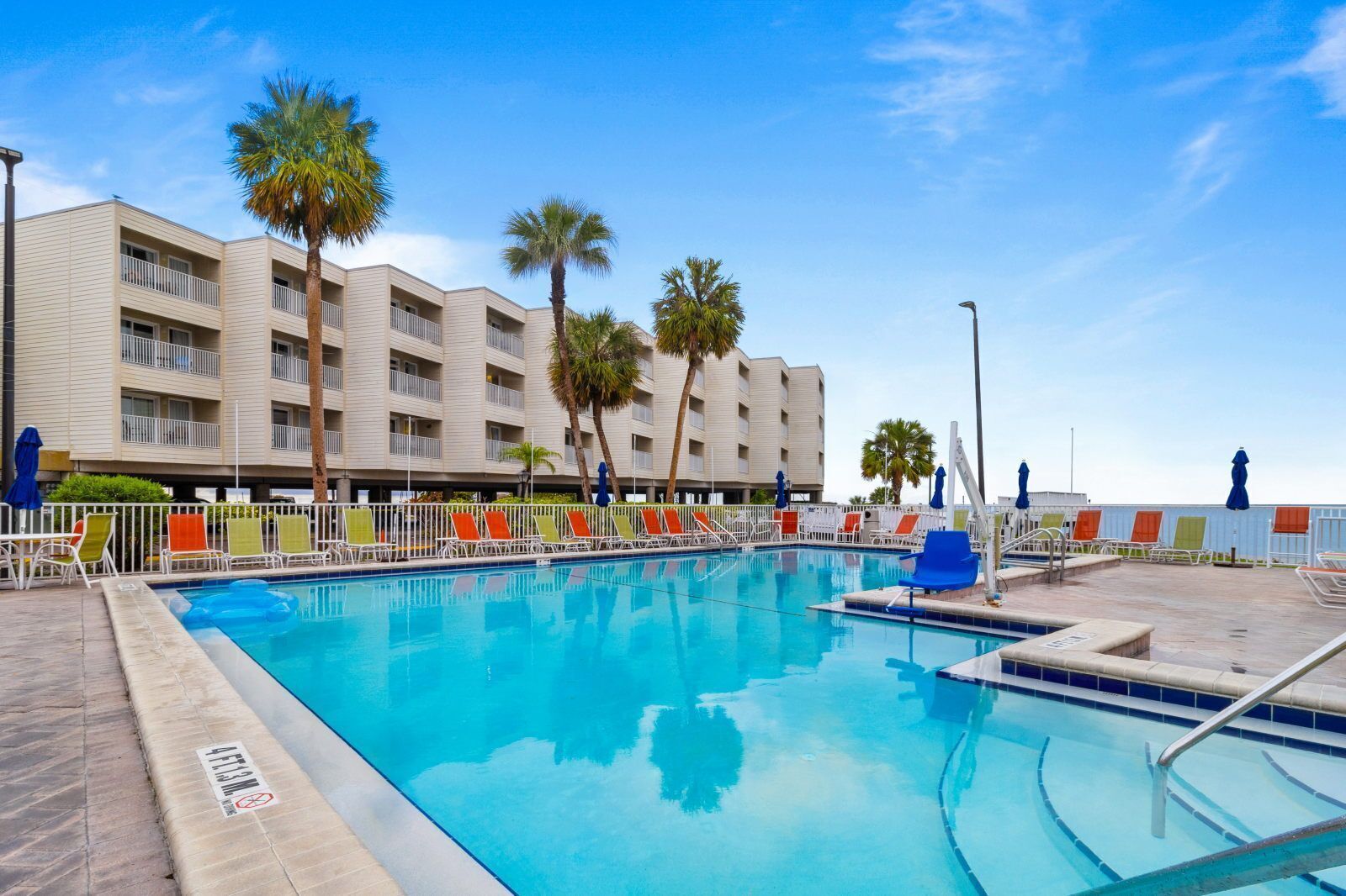 A heated pool