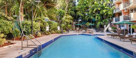 A heated pool