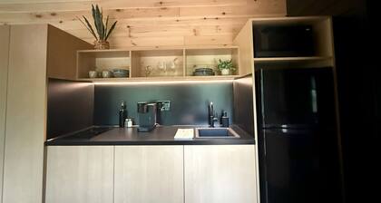 Elm: Family Tiny Home Pod with Forest Views near Quakertown, Pennsylvania