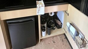 Coffee/tea maker, fridge, microwave, stovetop - Hickory: Minimalist Escape for 2 in a Cozy Cabin with Serene Vibes in Pennsylvania (Quakertown)