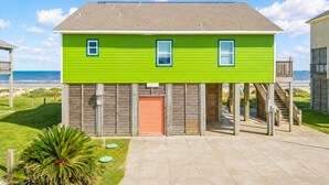 Unclassified image, 2 of 37, button - Beachfront 5BR | Gulf Views + Game Room with Pool Table (Port Bolivar)