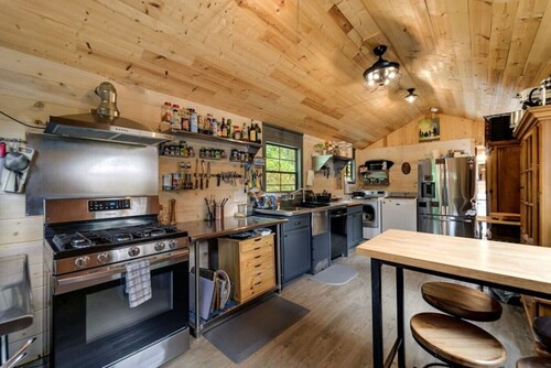 Glamping tent on campground
