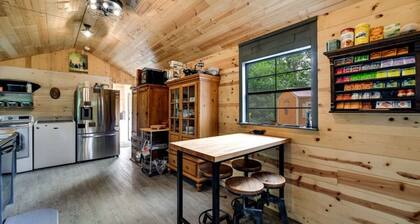 Glamping tent on campground