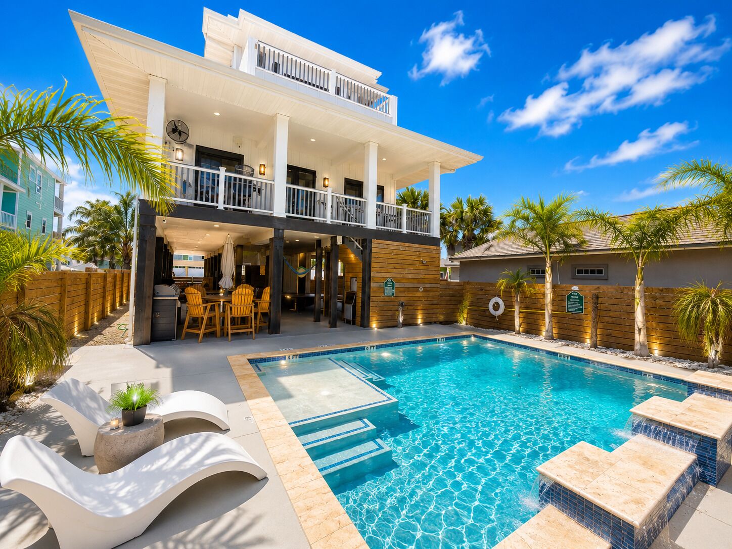 A heated pool