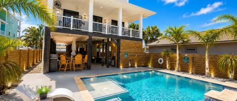 A heated pool