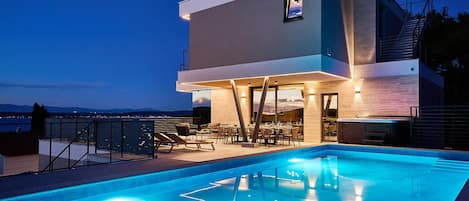 A heated pool