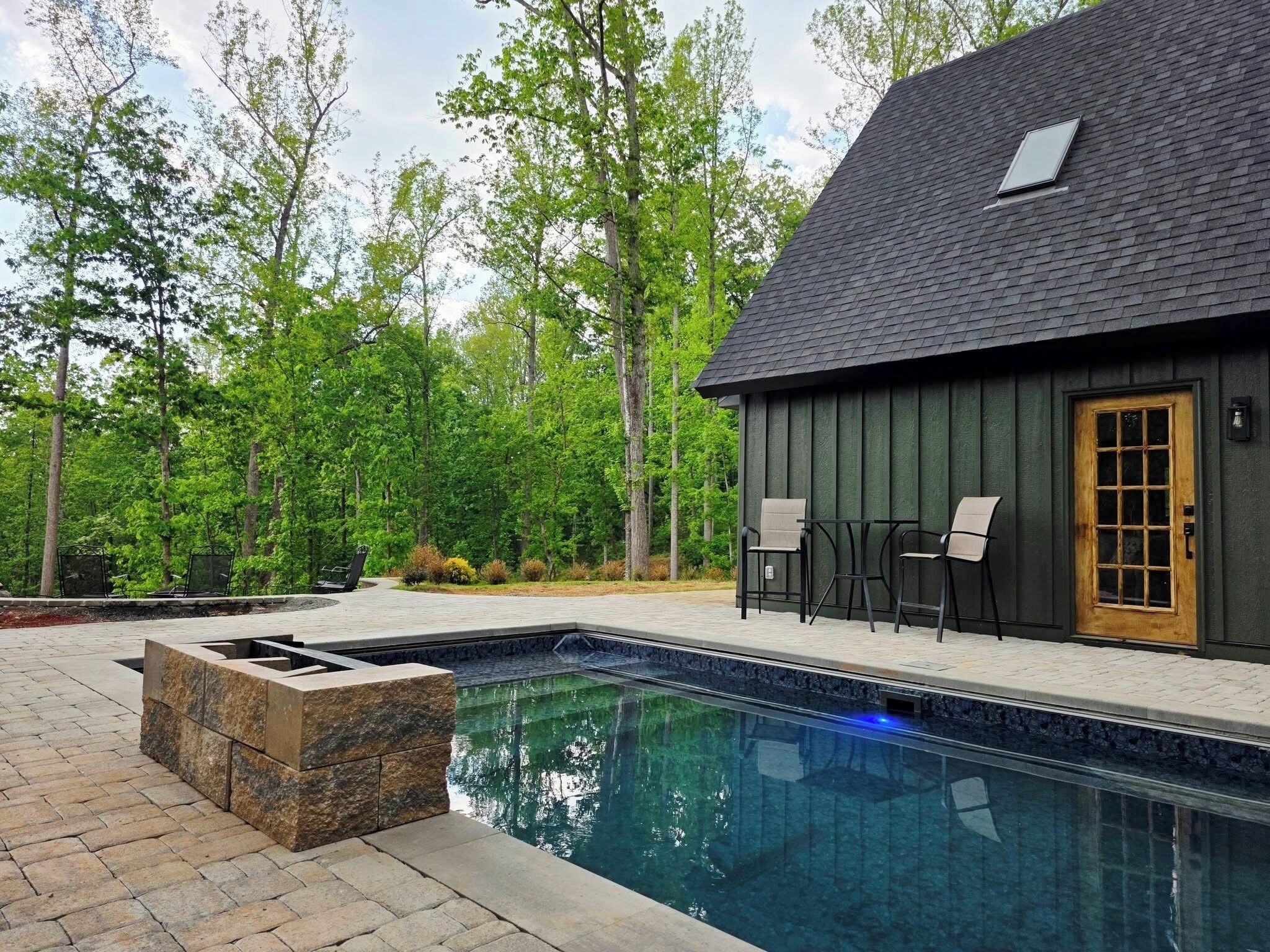 A heated pool