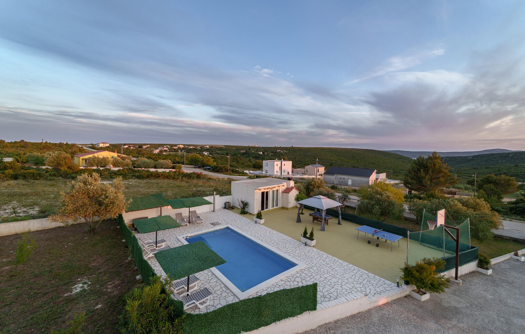 A heated pool
