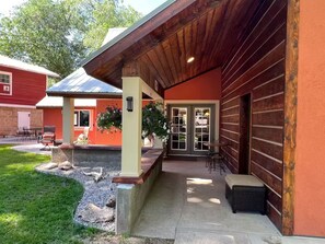 Terrace/patio - Twin Creek Ranch 1896 Historic Home on a Creek (Silt)