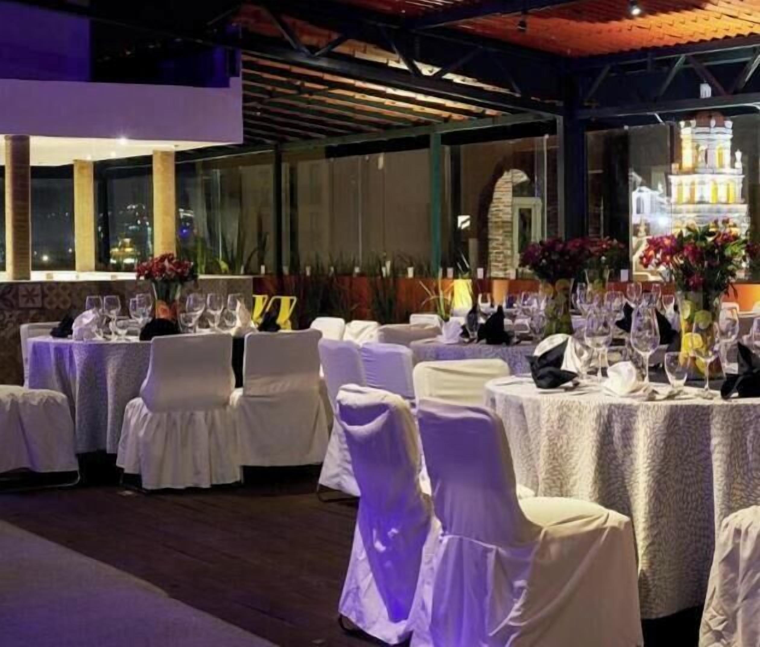 Outdoor banquet area
