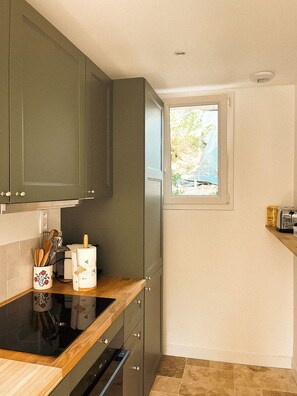 Fridge, microwave, oven, stovetop - Le Petit Canada - Lakeside house - Morvan (Brassy)